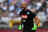 TURIN, ITALY - MAY 14:  Jose Manuel Reina of SSC Napoli reacts during the Serie A match between FC Torino and SSC Napoli at Stadio Olimpico di Torino on May 14, 2017 in Turin, Italy.  (Photo by Valerio Pennicino/Getty Images)